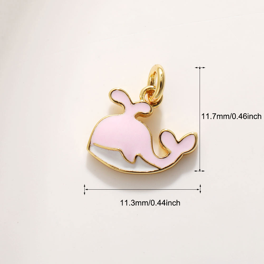 2g Weight Pendant Jewelry Making Type DIY Jewelry Accessories Classification 1 Piece Quantity Copper Material Starfish, Conch, Dolphin, Hippocampus, Fish Pattern All Seasons Season Enamel, Plating Design Cute, Marine Style Style 1 Piece Copper Starfish Conch Dolphin Pendant DIY Jewelry Accessories 23