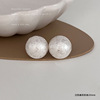 Silver needle, small design earrings from pearl, silver 925 sample, 2024 years, light luxury style