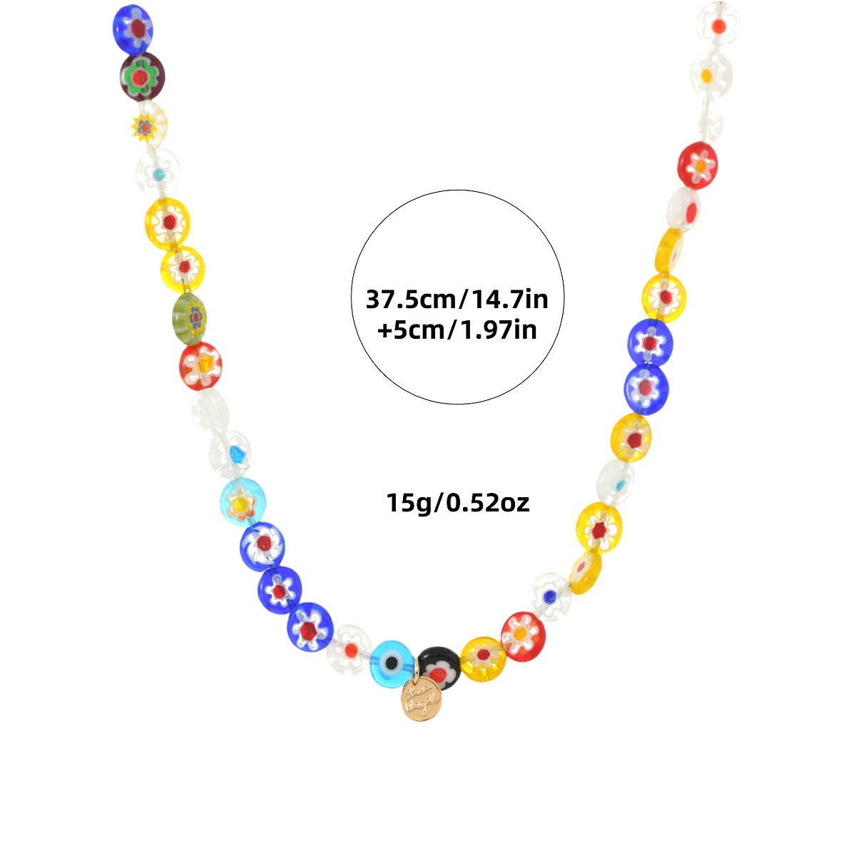 Verano nuevo estilo dulce y fresco chica caliente color vidriado flor pequeña costura collar con cuentas flor femenina todo fósforo cadena de clavícula collar