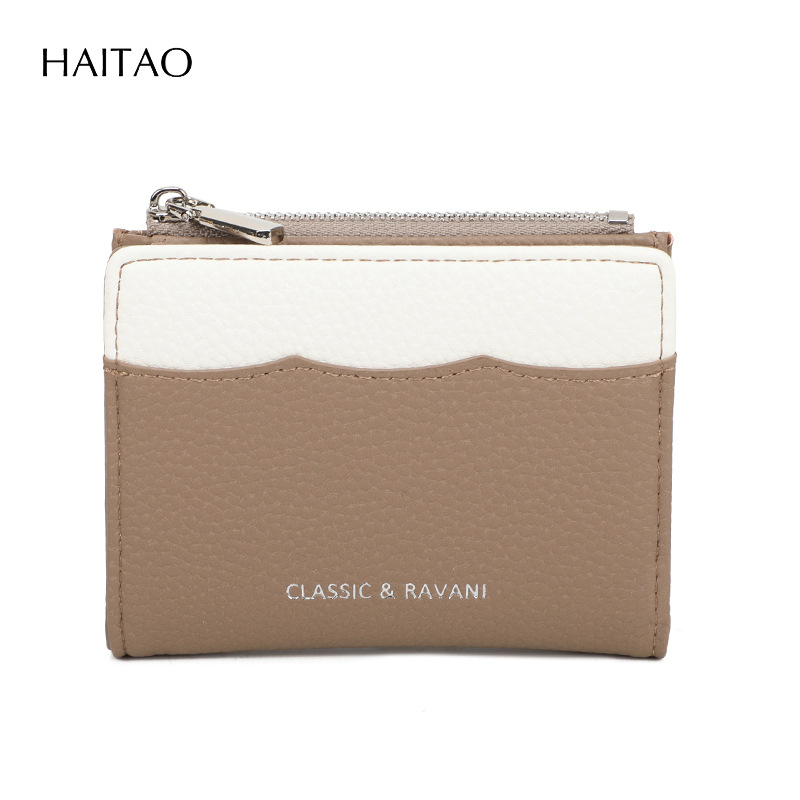 2025 nuevo color de contraste lindo alto valor de la cara multi-tarjeta billetera transfronteriza corta billetera de moda para mujeres