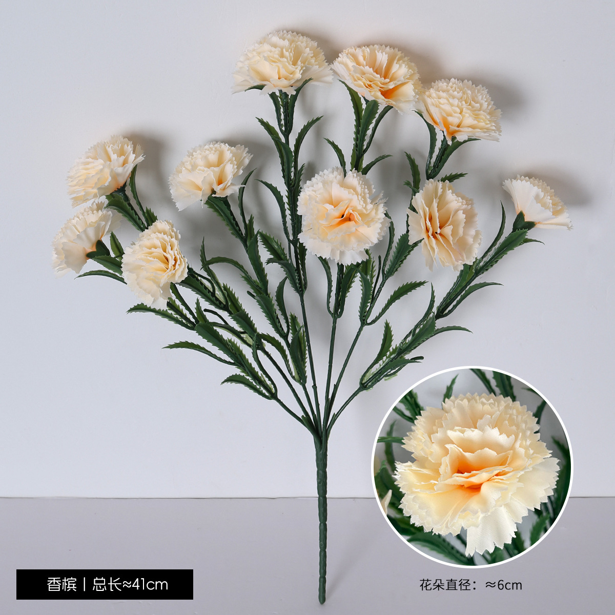 Simulación de 10 claves de flores para decorar el hogar Día de la Madre Día del Maestro Regalo de flores Decoración de la mesa
