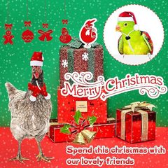 Christmas guinea pig costume, chicken hat, small animal Christmas costume, small animal costume, hamster, guinea pig, rabbit Christmas supplies