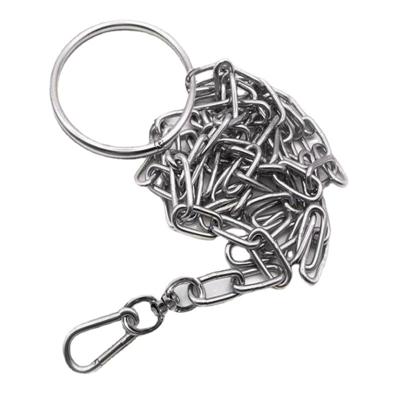 Stainless steel dog chain Big dog walking rope Thickened dog tether Bulldog steel wire Traction rope Pets chain goods in stock