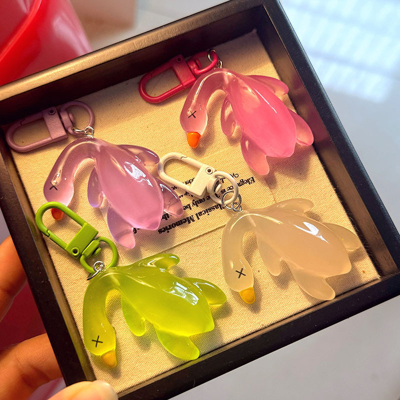Luminous Ice-Transparent Color-Changing Roast Duck Keychain, Popular Internet Sensation, Student Backpack Pendant, Fun Gift for Best Friends Luminous Ice-Transparent Color-Changing Roast Duck Keychain, Popular Internet Sensation, Student Backpack Pendant, Fun Gift for Best Friends