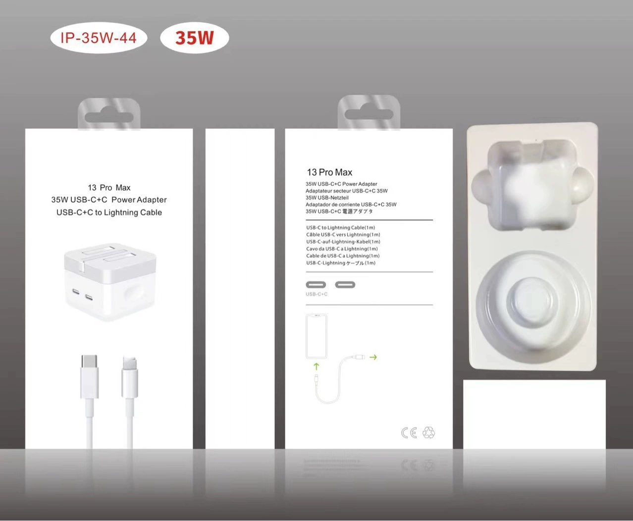 40W dual PD charger suitable for Apple 50W fast charging dual Typec