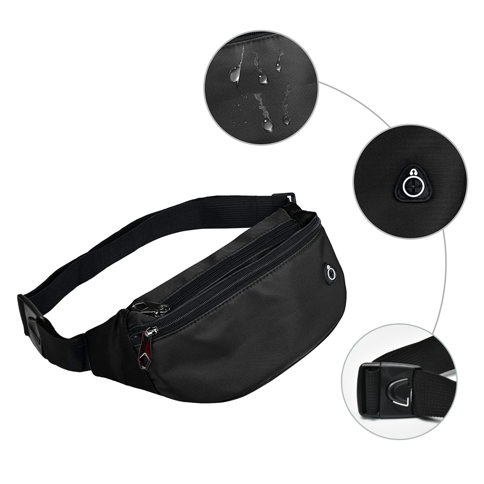 Bolso de cinturón para mujer Bolso de mensajero de moda con correa de hombro ajustable para viajar, caminar, andar en bicicleta, fiesta, bolsa para teléfono móvil image 6