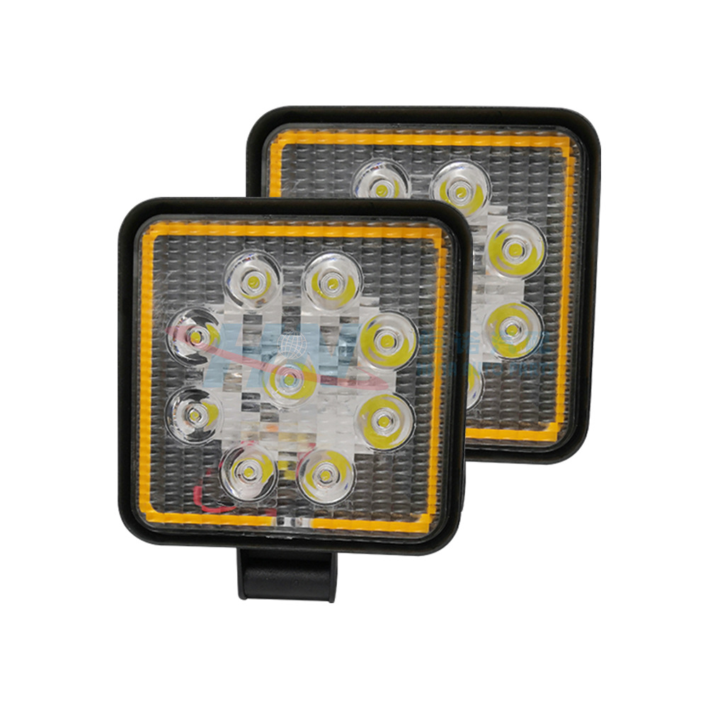 Luz DE TRABAJO cuadrada de coche de suministro transfronterizo luz de trabajo de camión 9LED luz de trabajo flash 10-30V