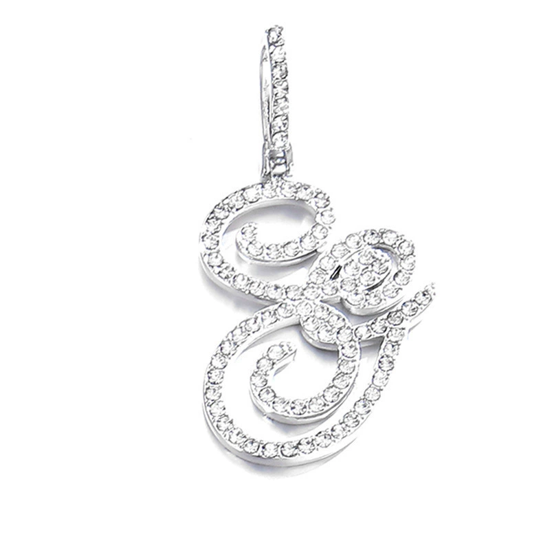 Подвес-цепочка из медной основы с позолотой 18K и цирконами, цепочка 45+5 см, подвеска 5 см