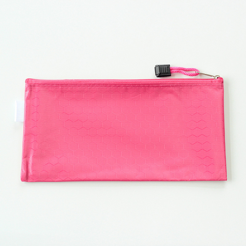 Bolsa de archivo de lona de color A4 cremallera Examen de estudiante bolsa de información de plástico bolsa de almacenamiento pequeña factura seguro