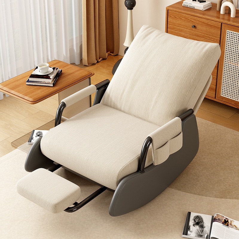 Silla mecedora doméstica reclinada para dormir perezoso sofá balcón silla de relajación sala de estar para almuerzo individual con sillón de pedal