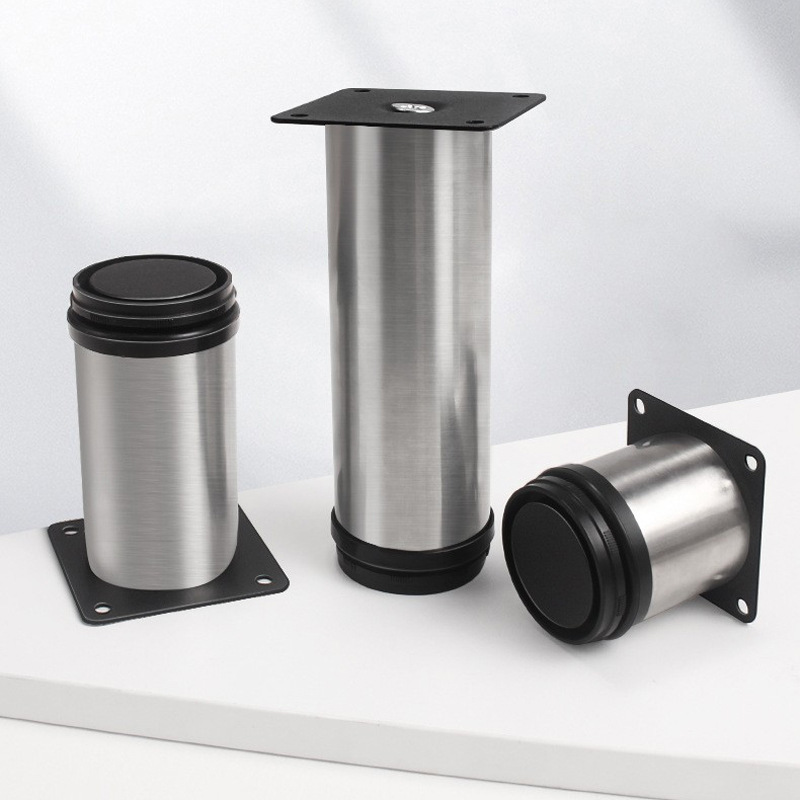 Acero inoxidable ajustable pie de soporte muebles de cabezal de cama mesa de té estiramiento elevación almohadilla de base alta alargada columna de soporte