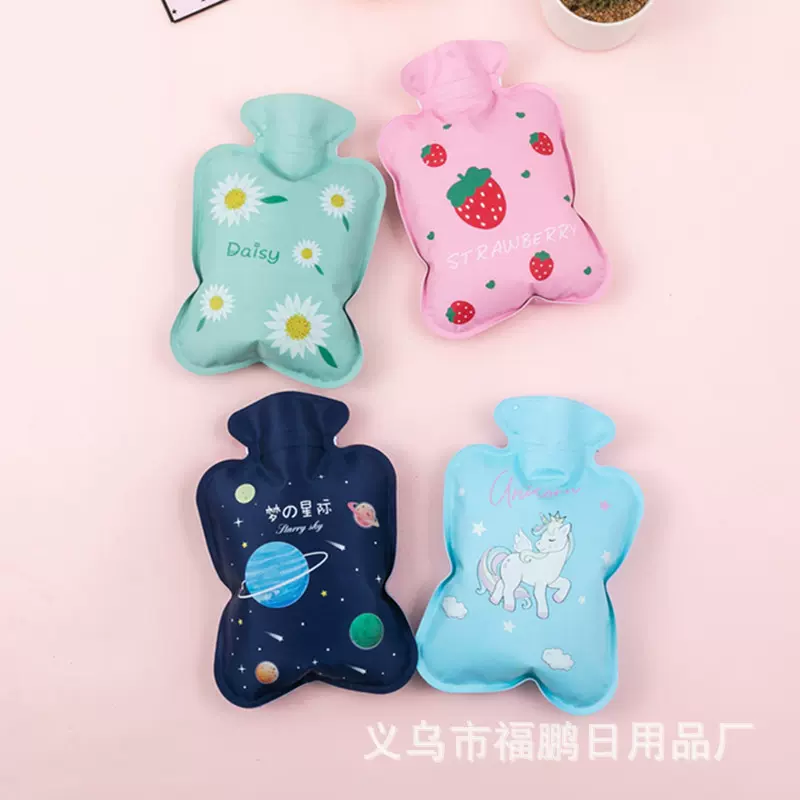 注水热水袋敷肚子热敷手装灌水式正品毛绒可爱女生小号迷你暖水袋