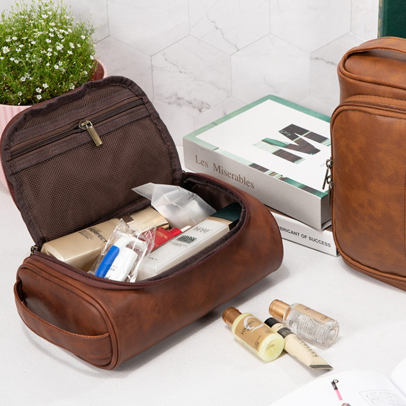 Travel Toiletry Bag Men's Classy Waterproof Portable Cosmetic Bag Business Simple Large Capacity Business Trip Cosmetics Cosmetics Bag