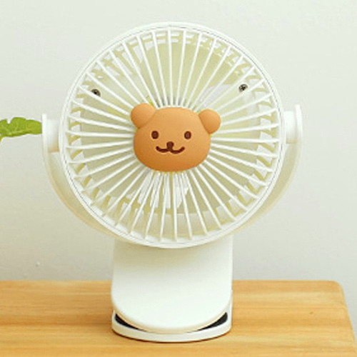 ins Korean style new cartoon portable stroller small fan out baby stroller with clip usb electric fan
