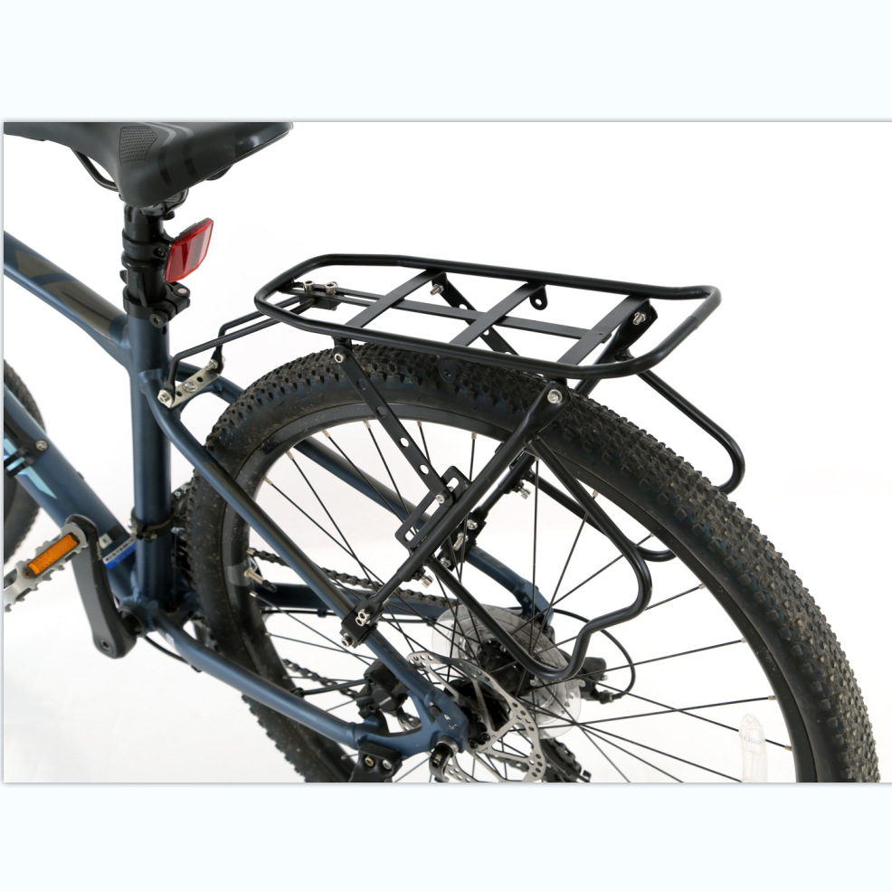 Venta al por mayor bicicleta de montaña estante de aleación de aluminio estante trasero con placa de barro estante de carga carretera coche suspensión trasera