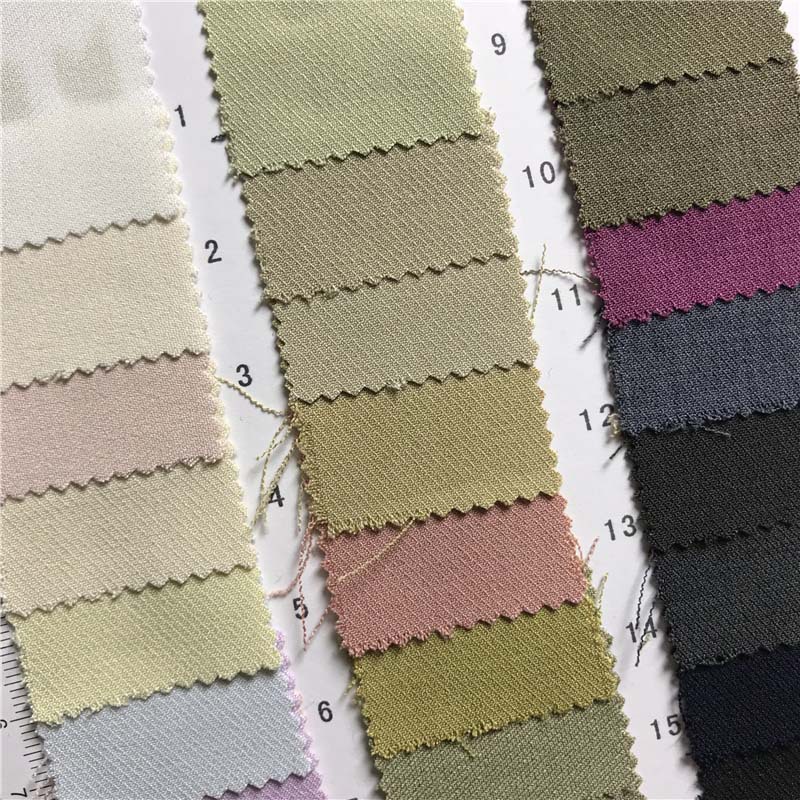 乐丽丝双斜面料24个颜色现货供应厂家直销裤子套装面料 8080002