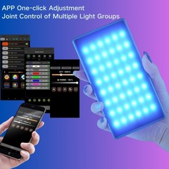 APP制御RGBフォトポケットライト、冷温補助光、ワイヤレスマルチカラーライティング、フルカラー写真撮影携帯電話補助光