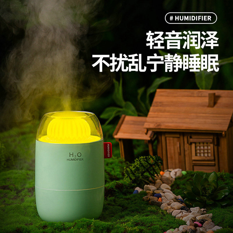 跨境仙人掌加湿器usb家用创意礼品卧室迷你便携车载氛围灯加湿器|undefined