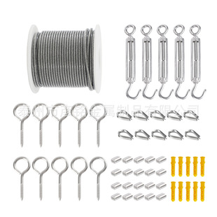 Stainless steel pvc steel wire rope cable fence outdoor suspension kit closed lifting ring screw tensioner chuck