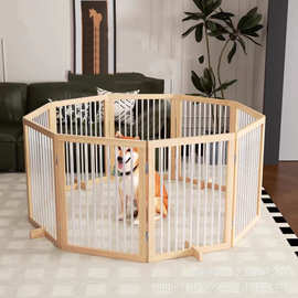 跨境木质宠物围栏中小型栅栏门宠物挡板室内门挡板狗狗越狱隔离笼