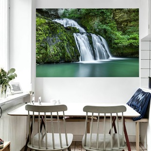 30066 Waterfall Lin Jian 01 Landscape Landscape Living Room Decorative Painting Financial Sources Guangjin Waterfall Feng Shui New Year Painting
