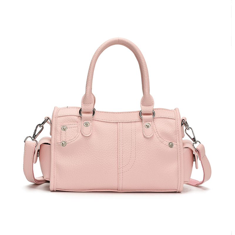 Nicho de comercio exterior bolsas de almohada de diseño mujeres 2026 primavera nueva bolsa litchi Boston bolsas de hombro diarias moda image 8