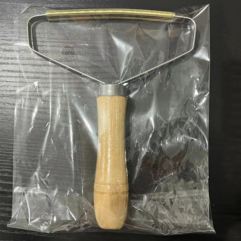 Raspador de pelo manual pelaje Bola de Pelo eliminación mango de madera removedor de pelo del hogar mascota cepillo pegajoso Dispositivo de adherencia del pelo