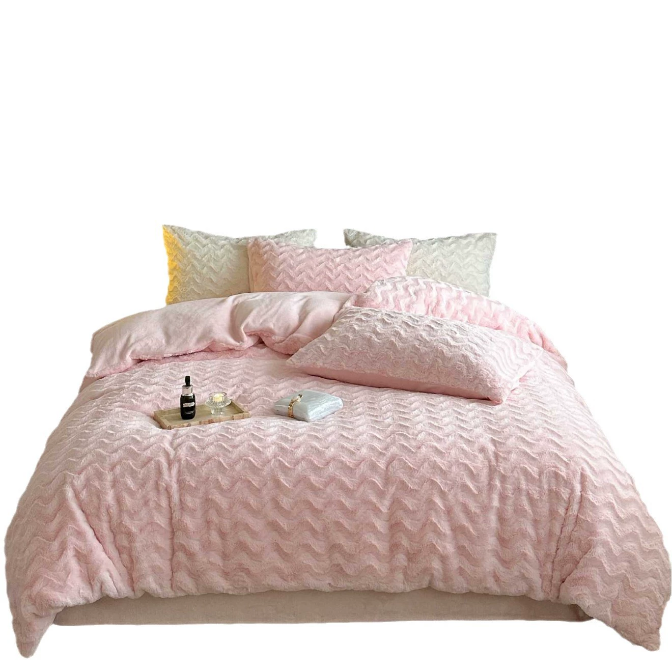 Demi-season set, keep warm duvet cover, bedspread, 4 piece set, simple and elegant design