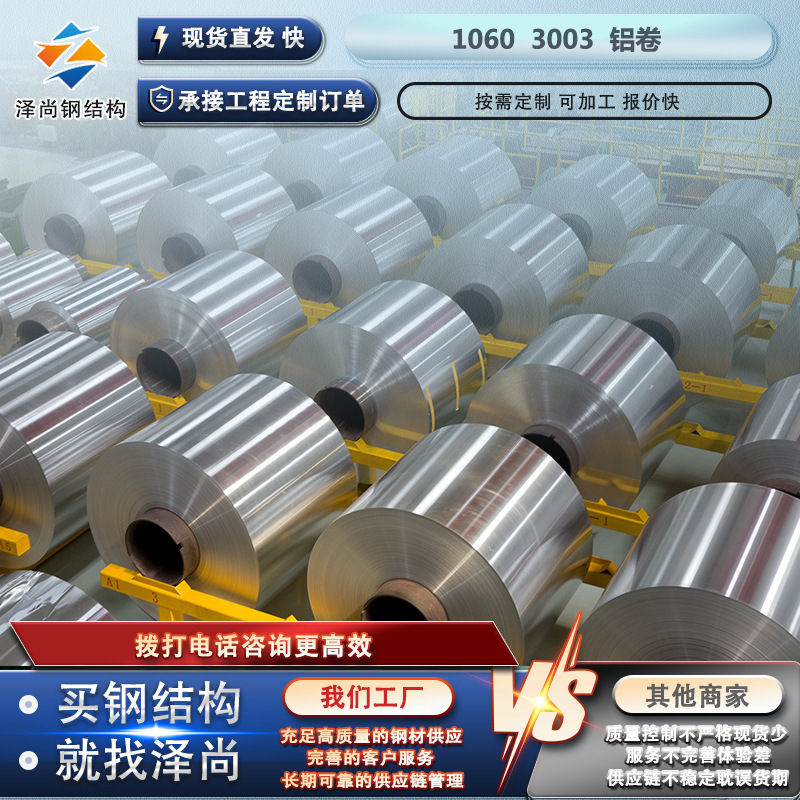 Aluminum Coil 1060 3003 Aluminum Sheet Manufacturer Aluminum Plate Aluminum Foil Insulation Aluminum Coil Manufacturer In-Stock Color-Coated Aluminum Coil