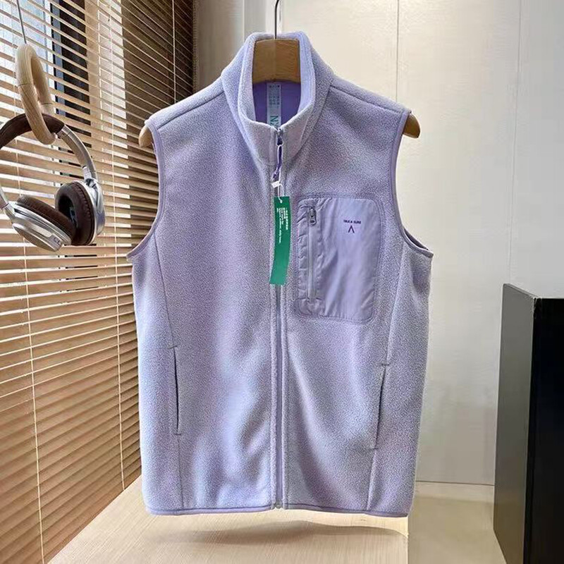 大厂订单！情侣款户外轻量运动抓绒保暖摇粒绒立领拉链马甲秋女|undefined