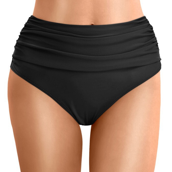 2025 New Amazon Cross-Border European and American Women's Fashionable Pleated Swimming Trunks Multi-Color Sexy Swimming Shorts
