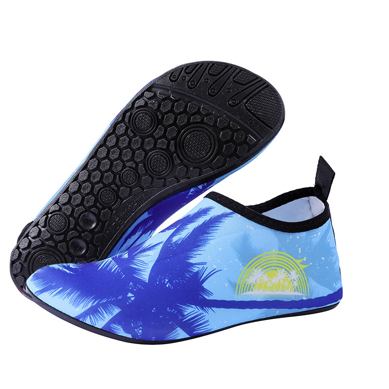 Zapatos de playa-Árbol de coco azul