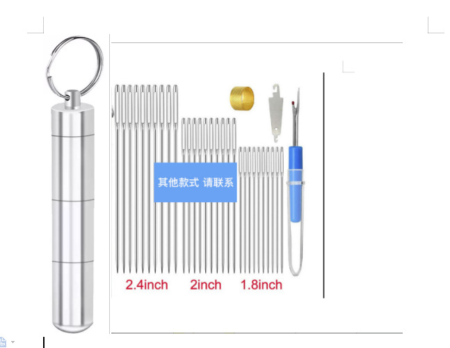 Aguja DE COSER DE ACERO INOXIDABLE ojo grande aguja de coser a mano aguja de bordado aguja puntiaguda aguja transparente botella de aguja traje de herramientas