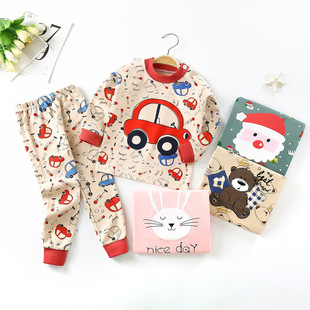 Children's Intimates Set, Pure Cotton, Boys' Autumn Clothes, Pajamas, Baby Autumn Pants, Girls' Home Clothes, Pure Cotton Kidsren's Clothes, Infants and Kidsren