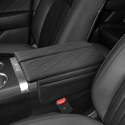 Suitable for Qiyuan Q07 Central Armrest box pad - changan-qiyuan-q07-tan-black