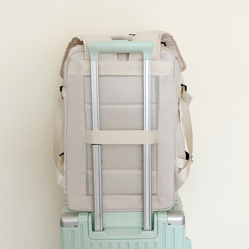 Durable Commuting Large Capacity Dual Shoulder Bag, Waterproof and Dry Separation Storage Mommy Travel Bag, Short Trip Business Computer Backpack