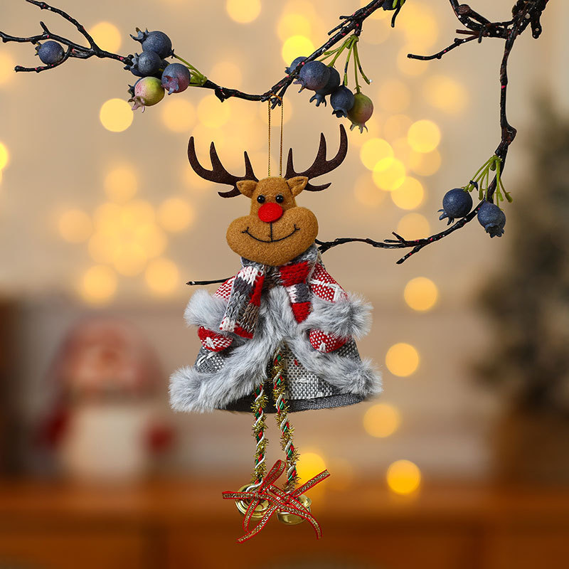 Decoraciones de Navidad anciano muñeco de nieve ciervo regalos de Navidad pequeño colgante muñeca de peluche colgante de árbol de Navidad suministros