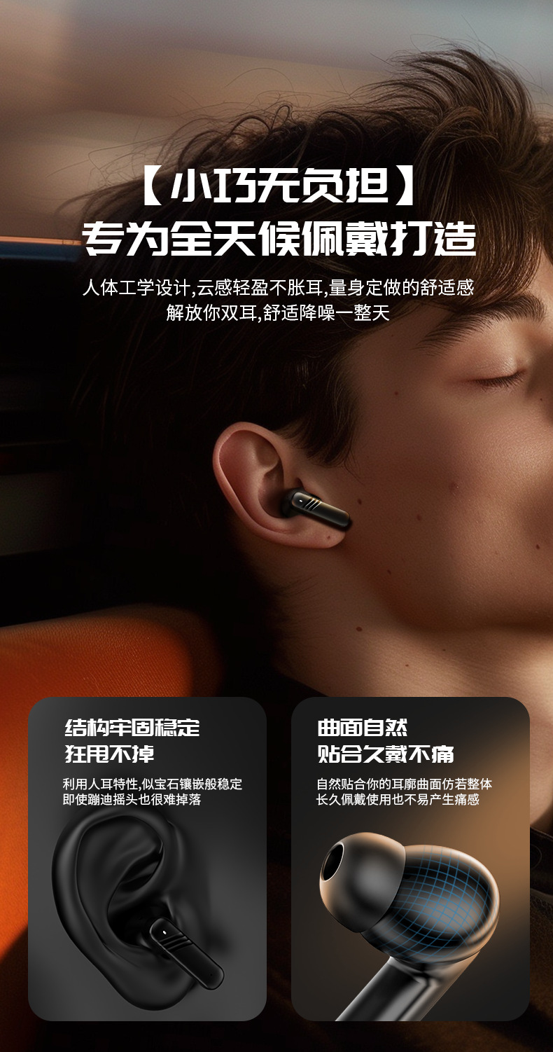 LCD smart color screen touch noise reduction Bluetooth earbuds in-ear Bluetooth wireless headphones ANC+ENC new exclusive model