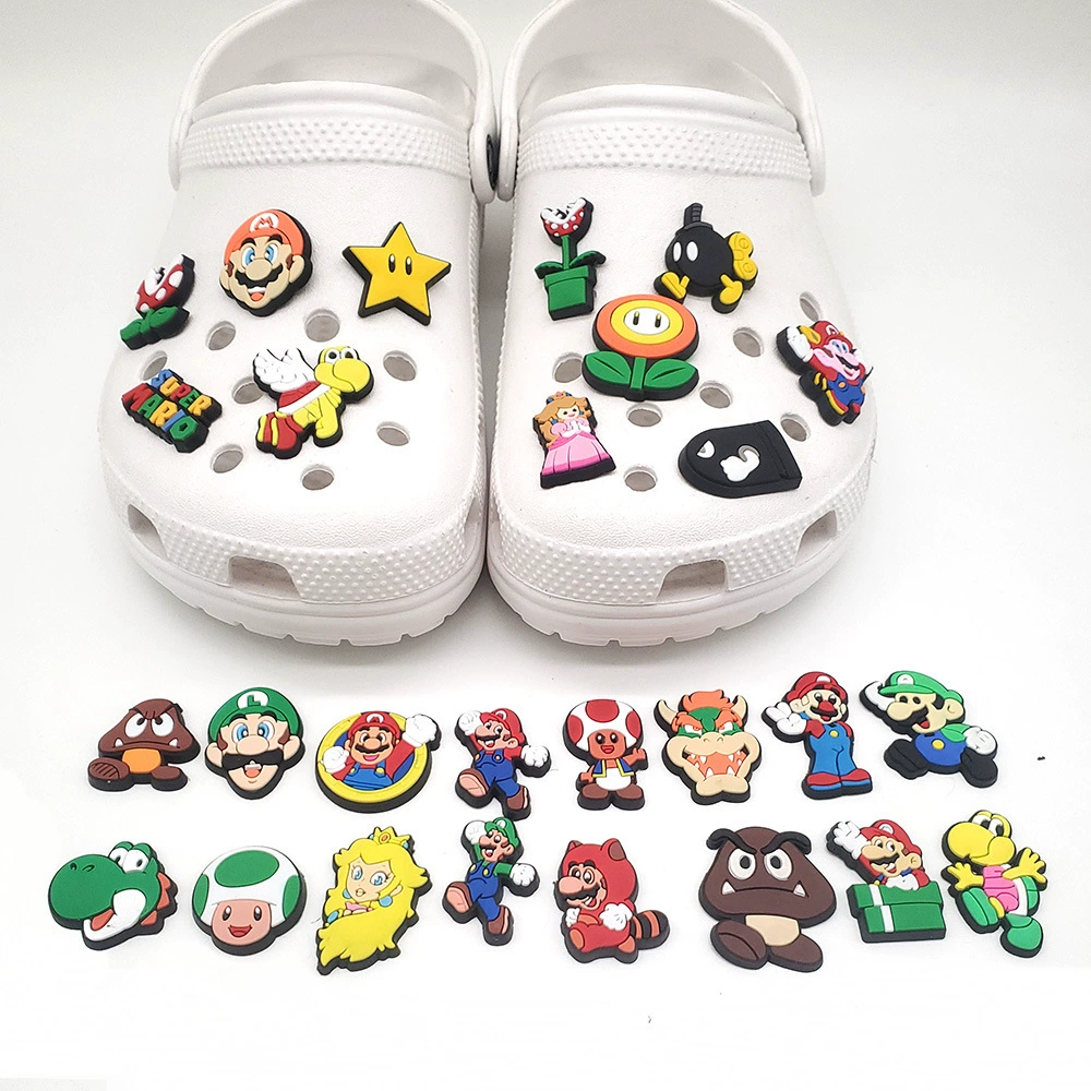 Супер Мэри Марио, обувь MARIO Shoes Flower Cave Shoes Block Decoration CROC Decoration