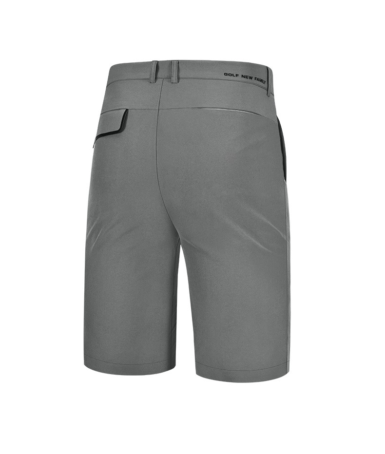 Quần short golf nam thể thao mùa hè co giãn cao thoáng khí — KUZ075 màu trơn quần short màu đen, KUZ075 màu trơn quần short màu xám chi tiết 12