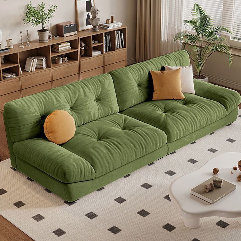 Cream Style Fabric Sofa Living Room Small Apartment Simple Modern Light Luxury Technology Fabric Home Straight Row Cloud Sofa