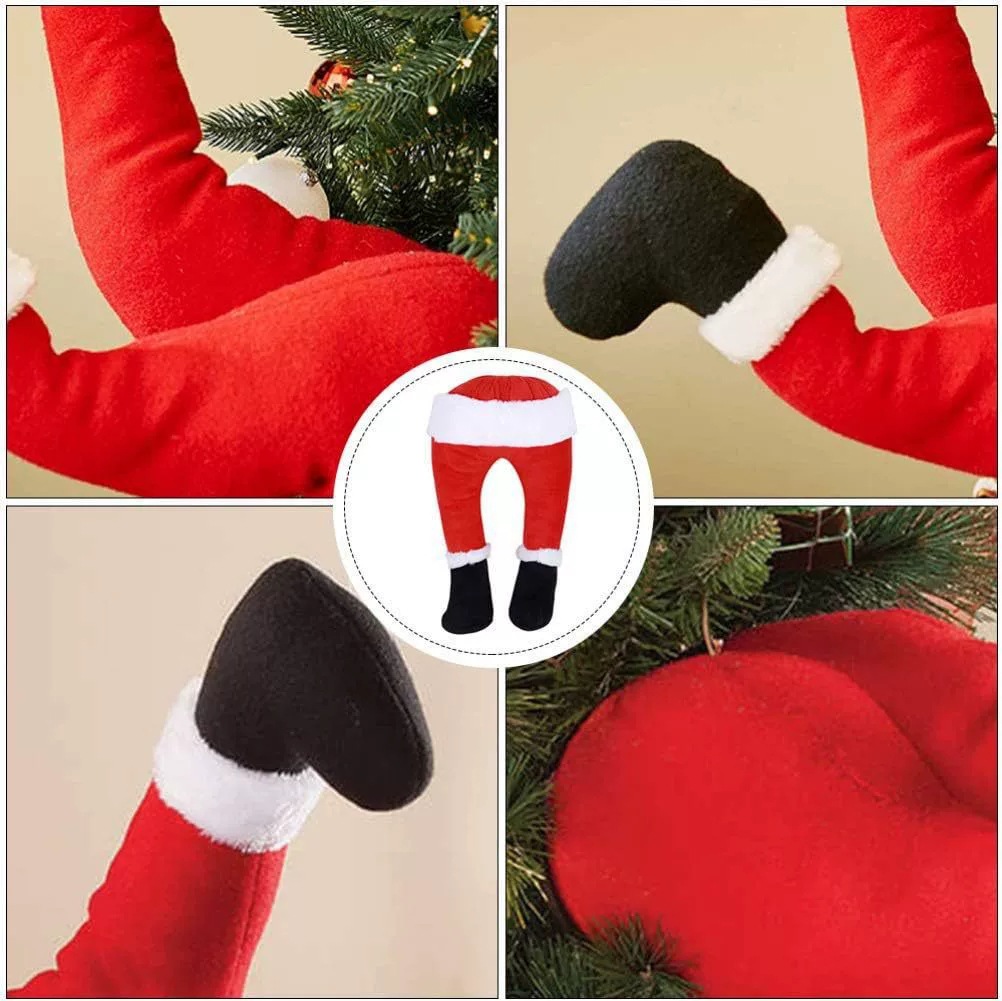 Santa Elf Legs Christmas Decoration Home Decoration Cross Border Christmas Tree Decoration Plush Door Decoration 3
