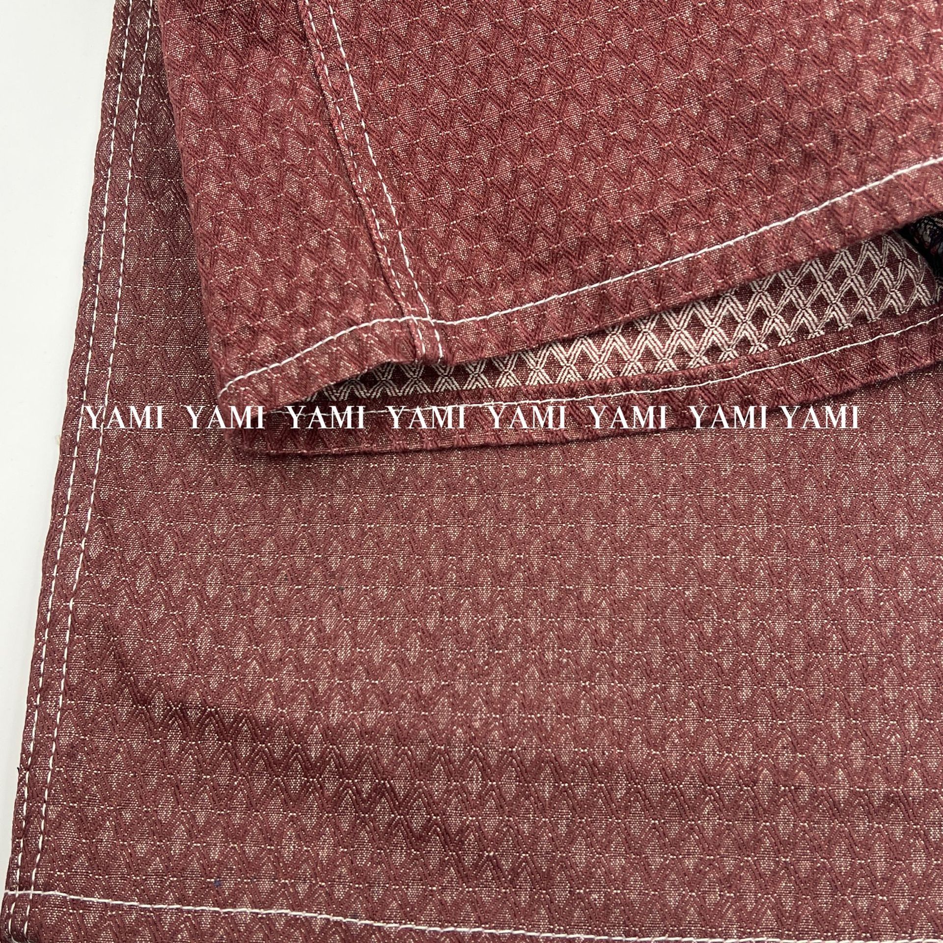 Fuente de la fábrica jacquard Denim 10 piezas no elástico en forma de diamante de color a cuadros jacquard Denim tela equipaje delantal zapatos material