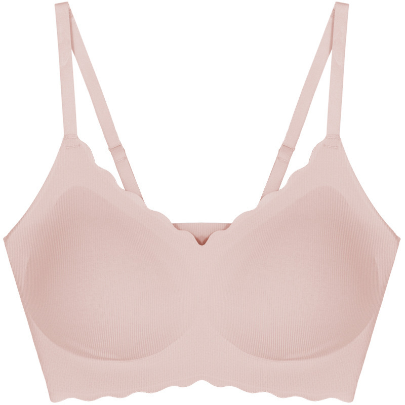 【ライクラ】涼しい夏用極薄クールシームレス美背中ブラジャー レディース プッシュアップ ノンワイヤー ソフトサポートブラ|undefined
