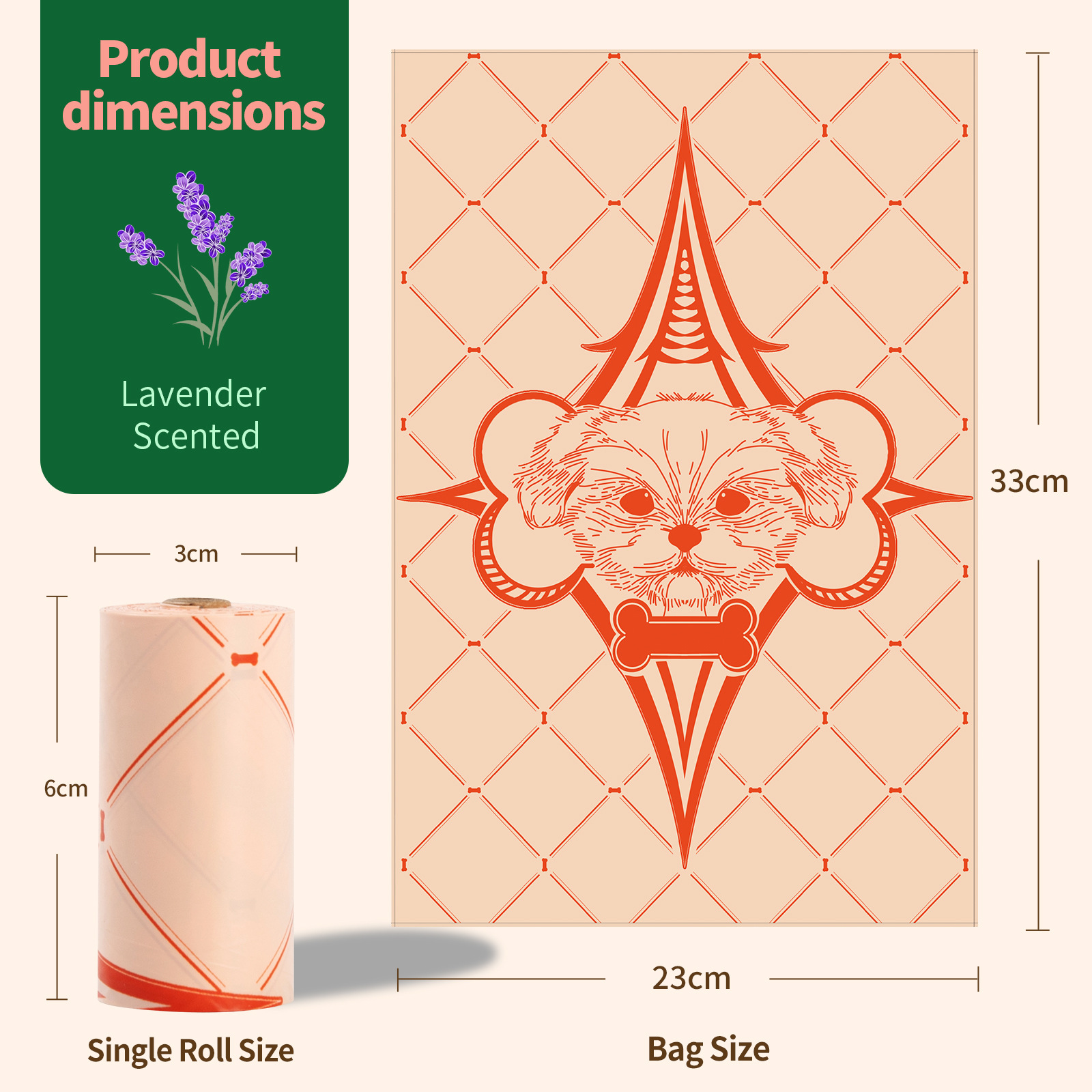 Bolsa de mierda Bolsa de arena para gatos Dispensador para mascotas 60 rollos Bolsa de heces en caja 1.4 Bolsa de basura para mascotas degradable de seda