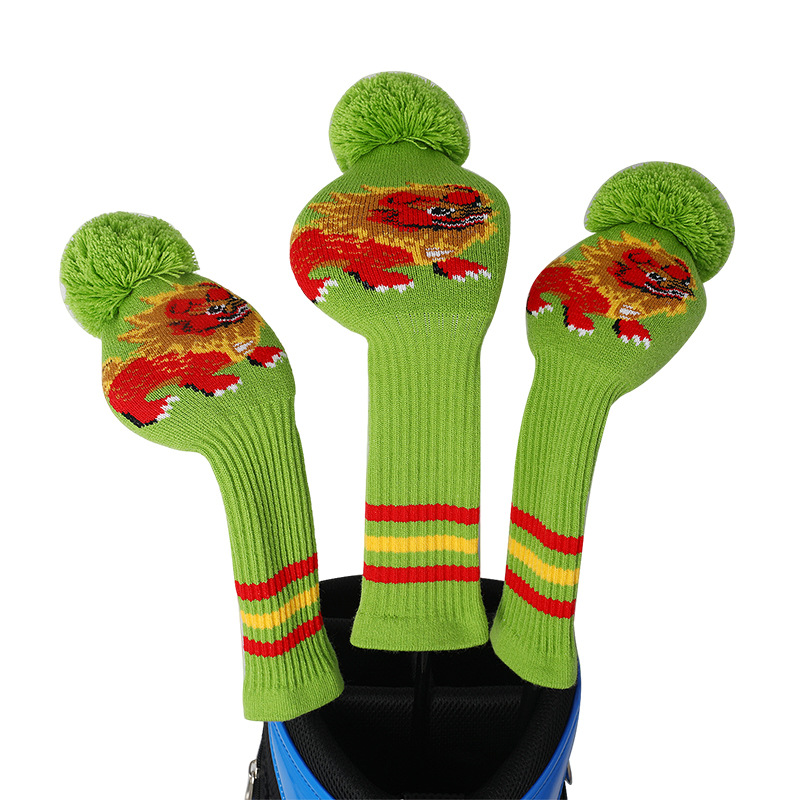 Cubierta de club de golf de punto cubierta de madera cubierta de tapa cubierta de club de golf cubierta de club de dibujos animados