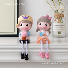 房间酒柜卧室客厅儿童房家装饰品摆设创意礼物吊脚娃娃家居小摆件