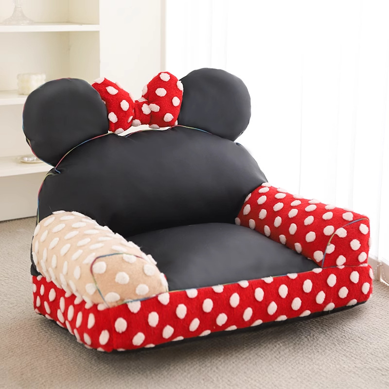 Disney serie Mickey perros cuatro estaciones sofá mini universal mascotas desmontables almohadilla de verano suministros para gatos