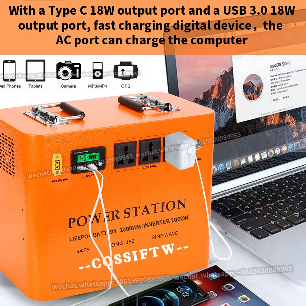 [2000W Энергетическая станция солнечное крепление 12V станция]