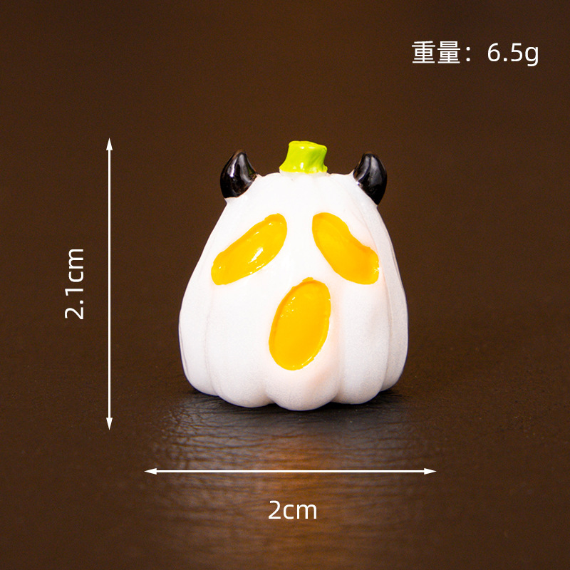 国境を越えたハロウィンのカボチャのミニチュア造園、創造的な家の装飾、デスクトップ用樹脂DIYクラフト装飾品|undefined